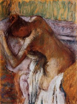 Edgar Degas : After the Bath VII